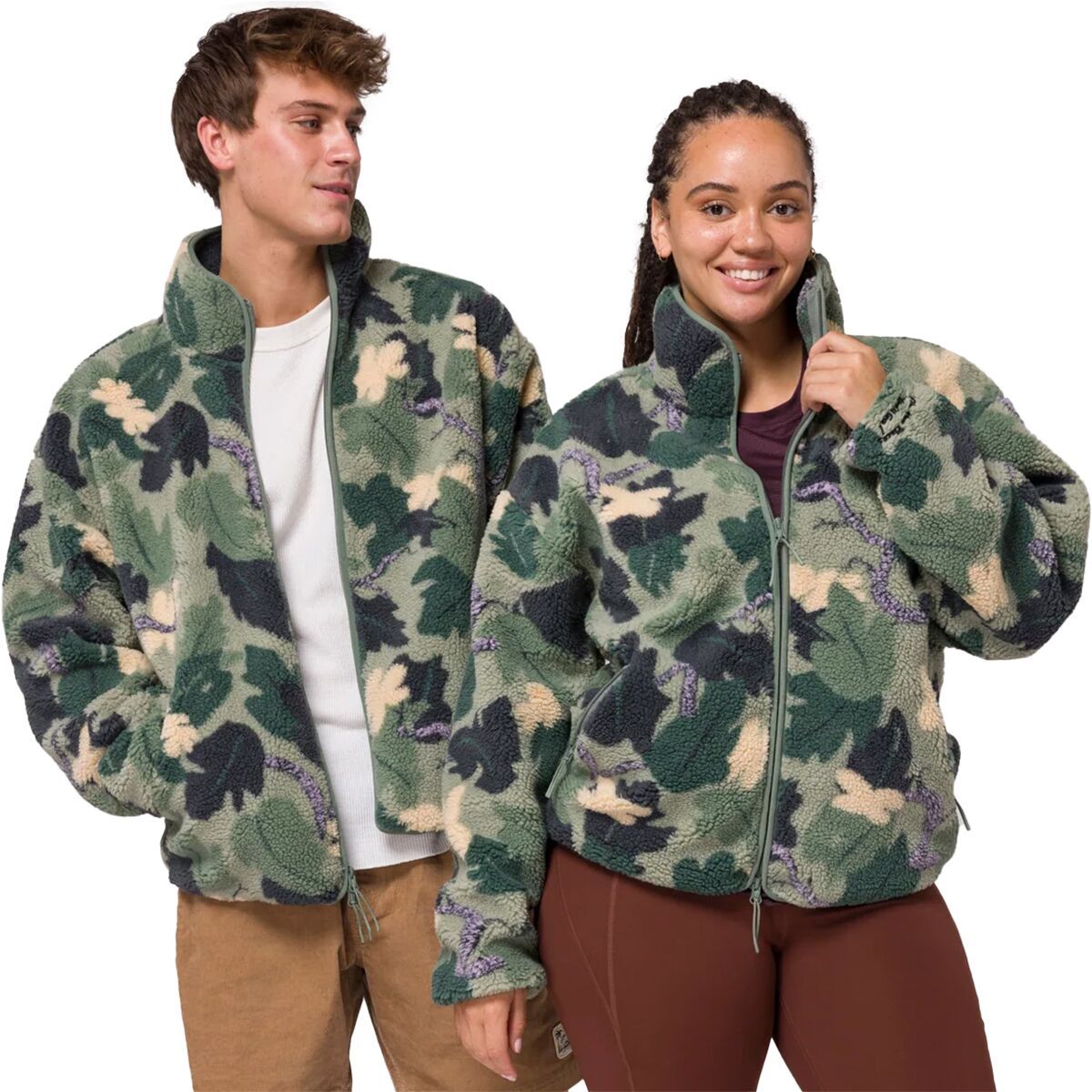 Parks Project X Dr. Seuss Camo Full-Zip High Pile Fleece in Sage Blue - Size: Small