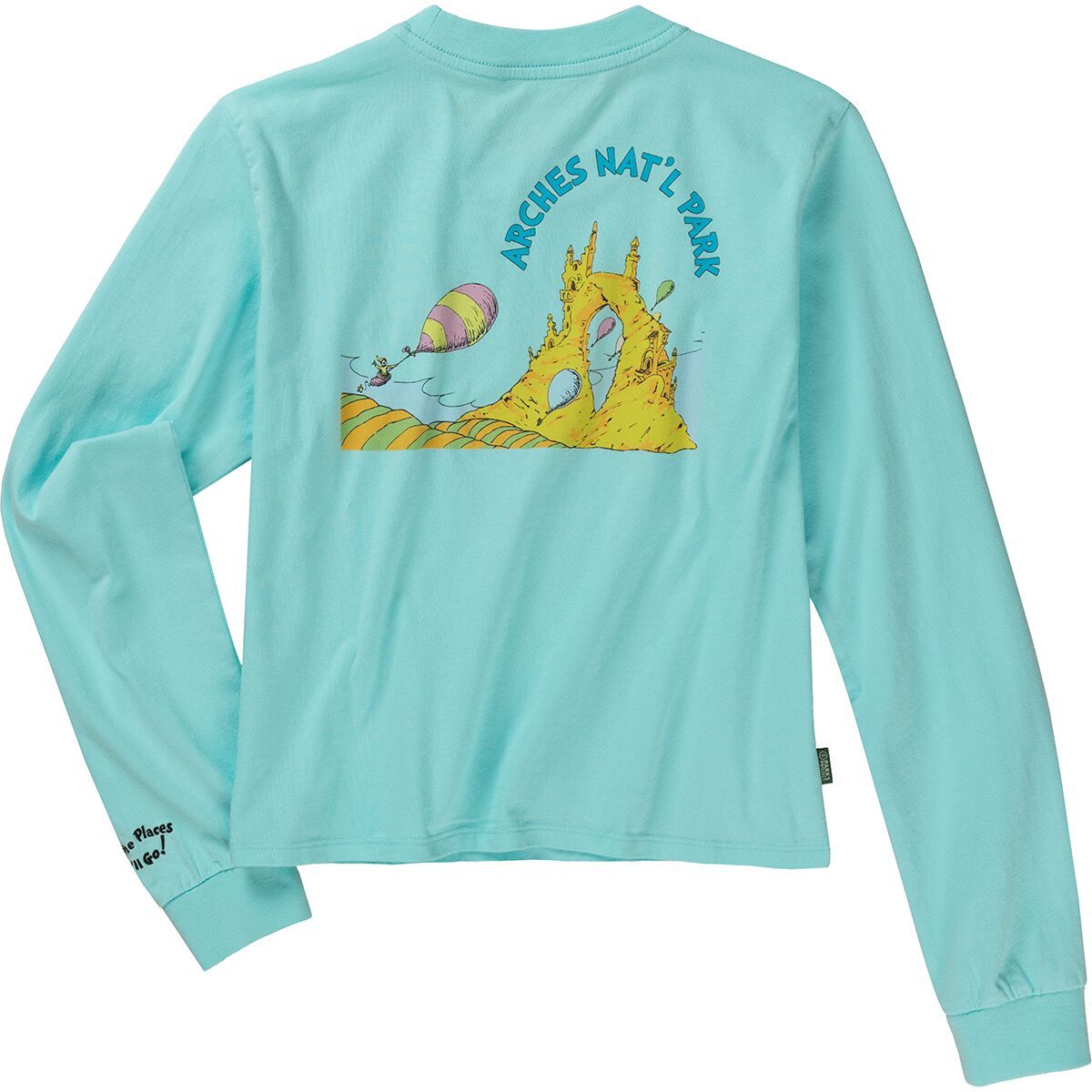 Parks Project Women's X Dr. Seuss Arches Boxy Long-Sleeve T-Shirt in Blueberry Milk - Size: Medium