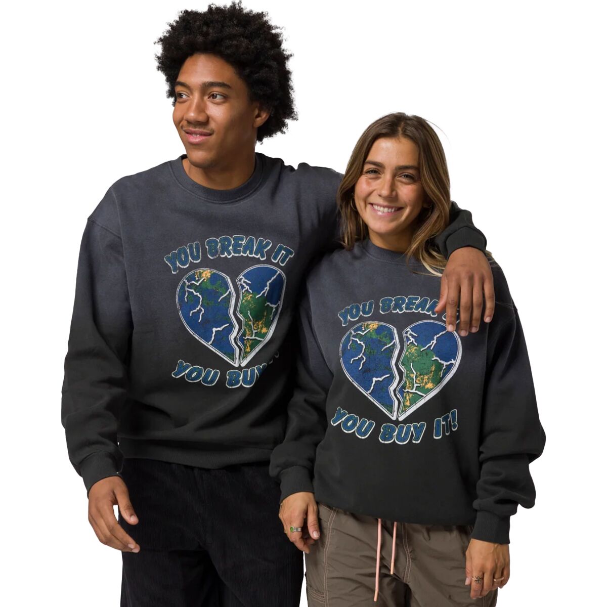 Parks Project Parks Project You Break It Crew Sweatshirt in Vintage Black - Size: XL - $60.00 at Steep and Cheap