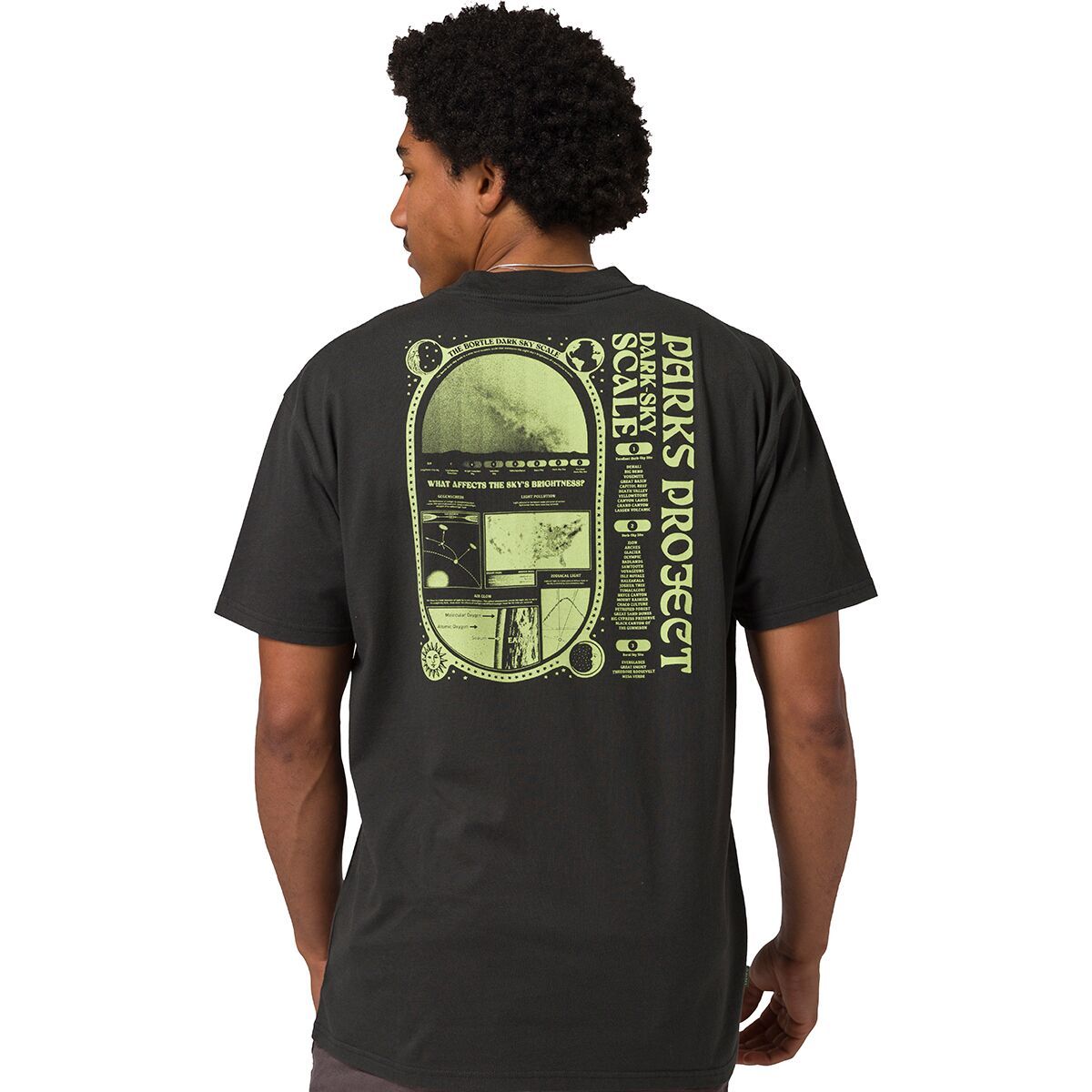 Parks Project Men's Dark Sky Checklist T-Shirt in Vintage Black - Size: XXL
