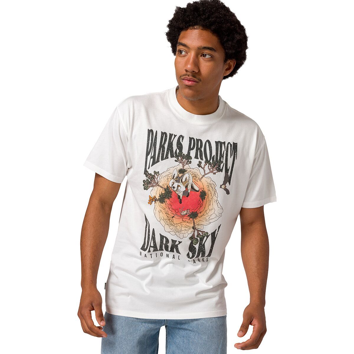 Parks Project Men's Joshua Tree Dark Sky T-Shirt in Marshmallow - Size: Medium