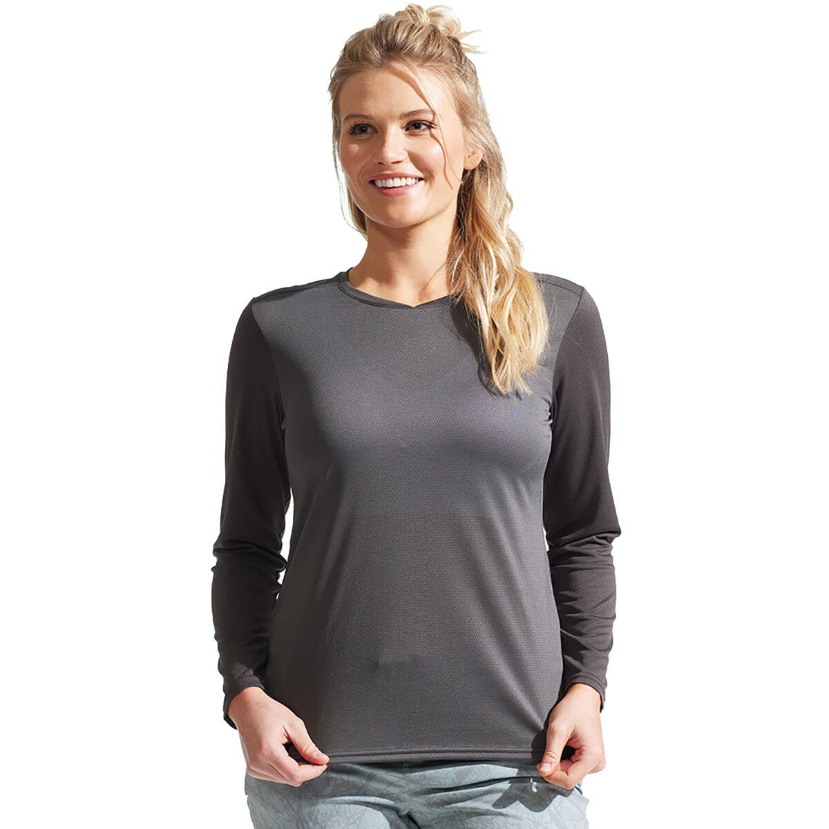 PEARL iZUMi Women's Summit Long Sleeve Jersey in Smoke Grey / Phantom - Size: Medium