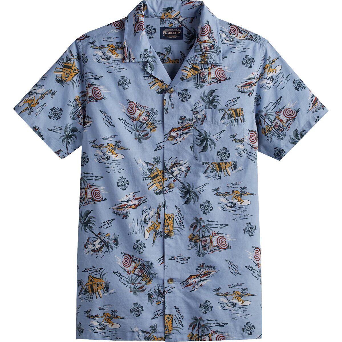 Pendleton Men's Aloha Shirt in Storm Green - Size: Small