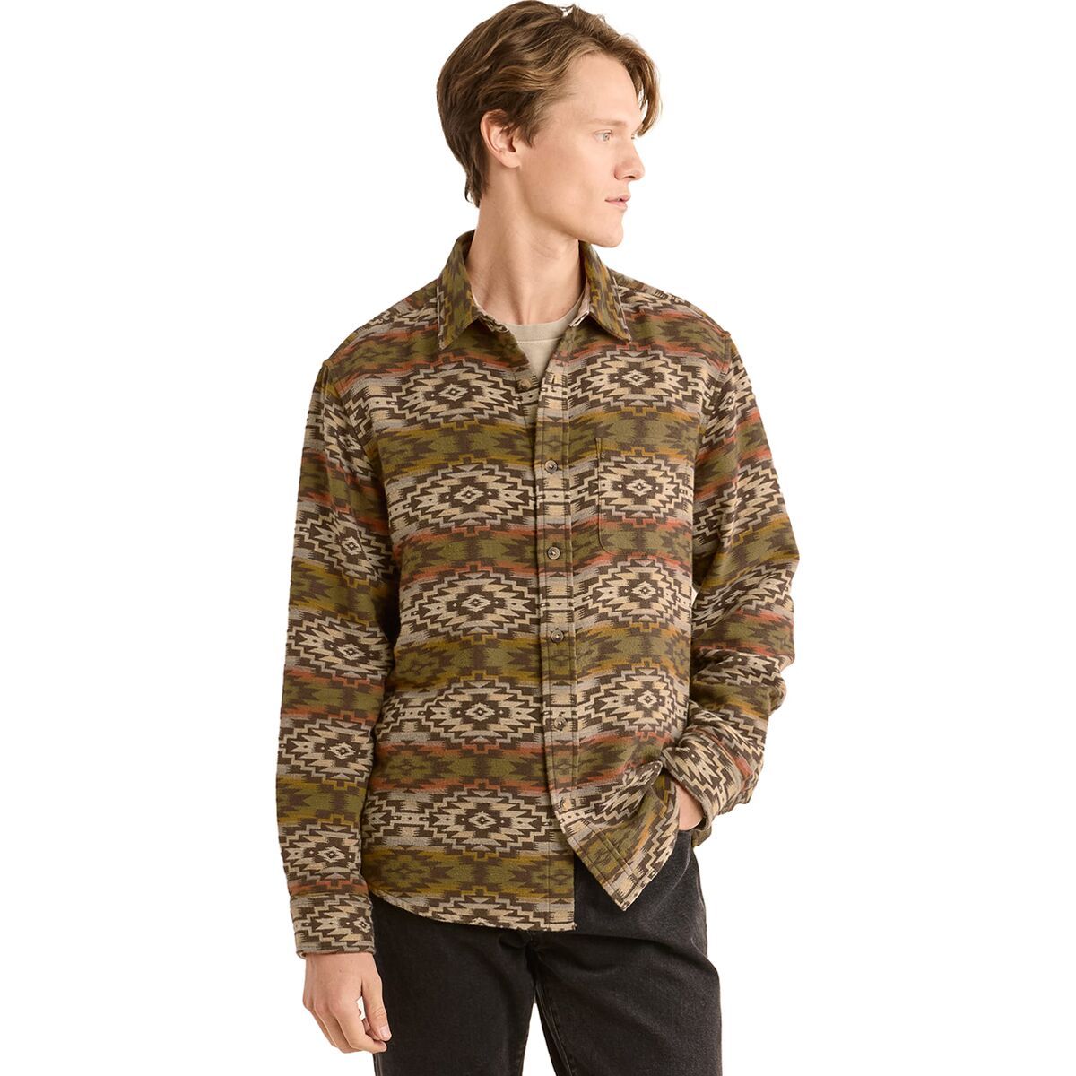 Pendleton Men's Marshall Chamois Shirt in Mesilla Brown - Size: XL