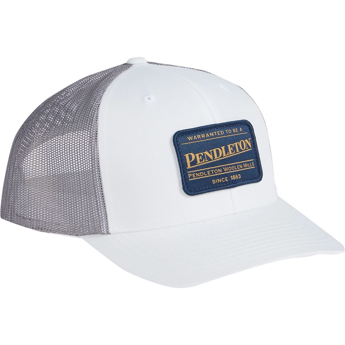 Pendleton Large Patch Trucker Hat in White