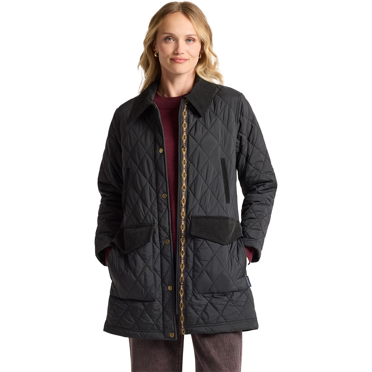 Pendleton Women's Sun River Corduroy Accent Field Coat in Black - Size: XS