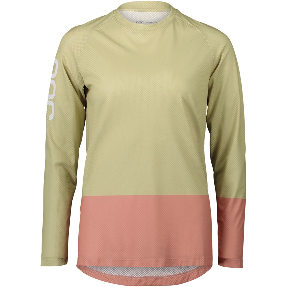 POC Women's MTB Pure Long-Sleeve Jersey in Prehnite Green / Rock Salt - Size: Large