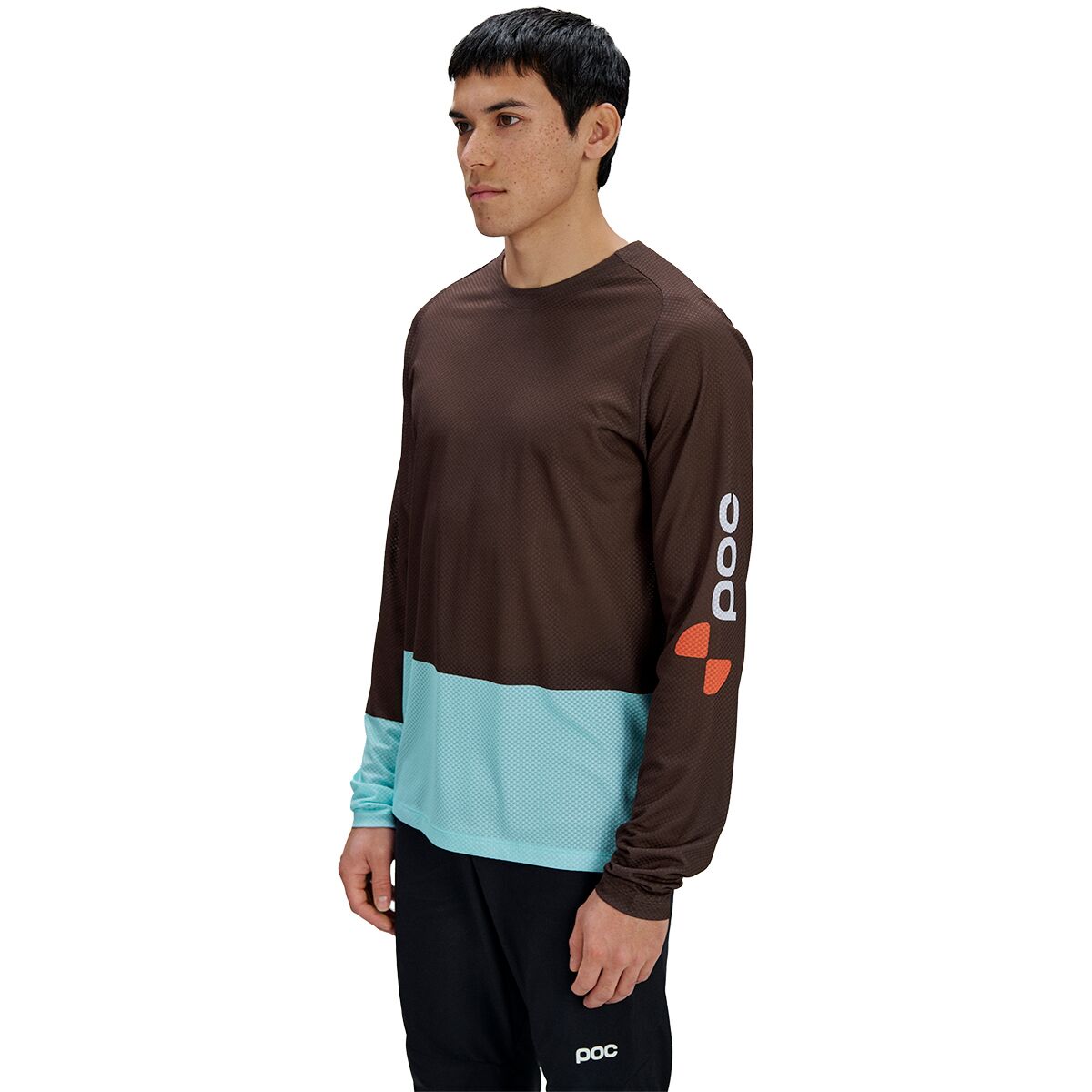 POC POC Women's Motion Air Long-Sleeve Jersey in Bronzite Brown / Lazurite Blue - Size: Large - $55.00 at Steep and Cheap