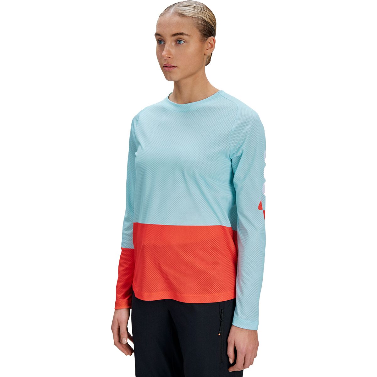 POC Women's Motion Air Long-Sleeve Jersey in Lazurite Blue / Carnelian Orange - Size: Large