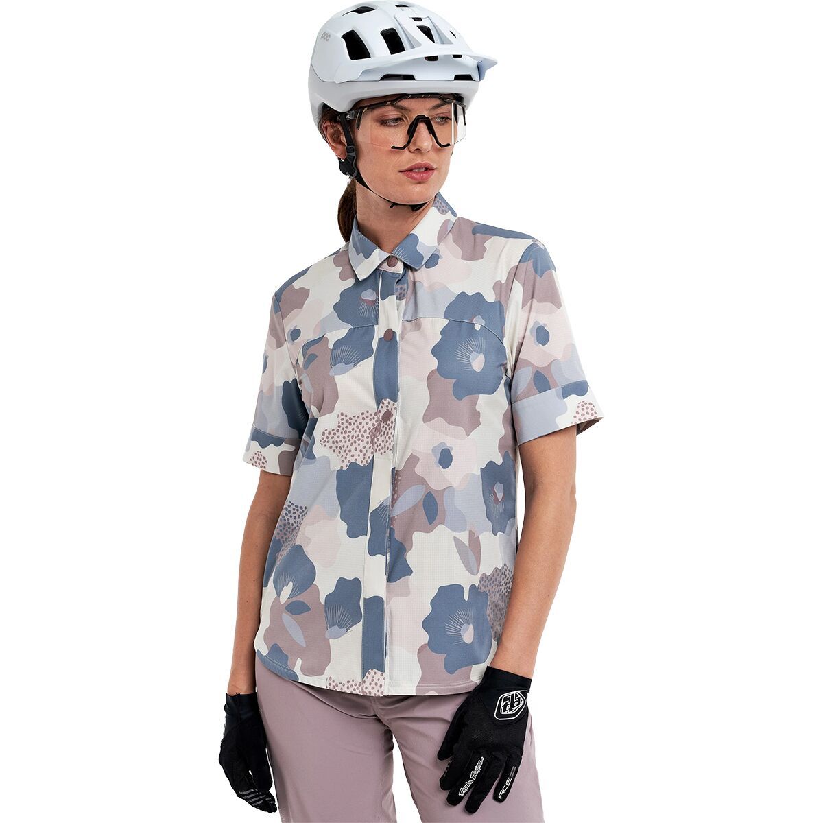 Peppermint Cycling Women's MTB Short-Sleeve Shirt in Tie Dye Lilac - Size: Medium