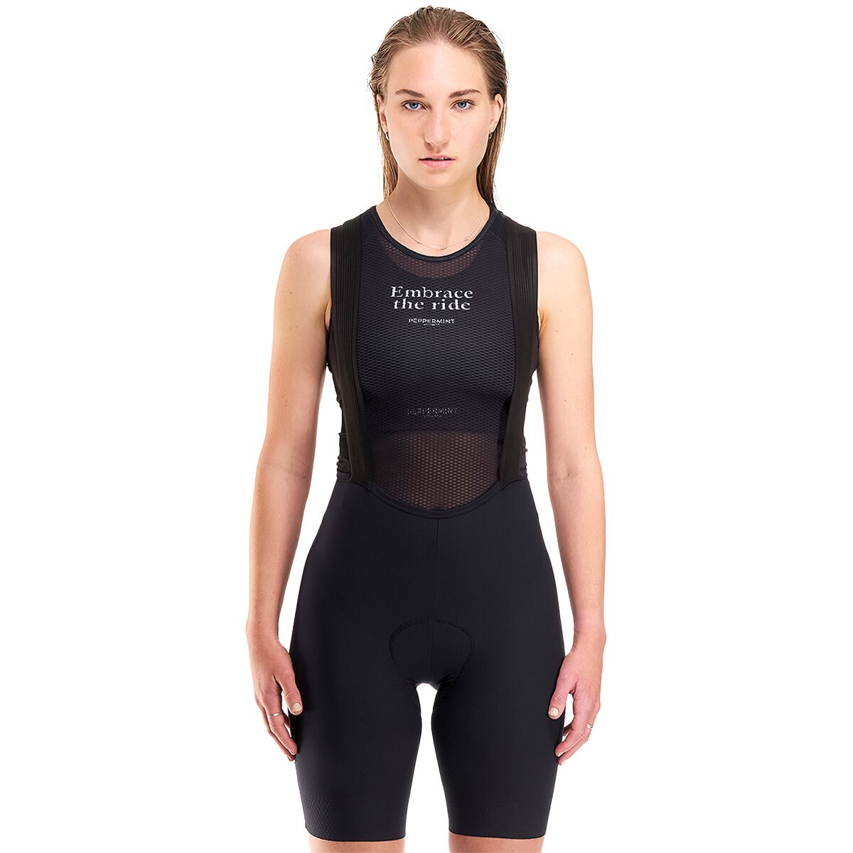 Peppermint Cycling Women's Signature Bib in Black - Size: Large