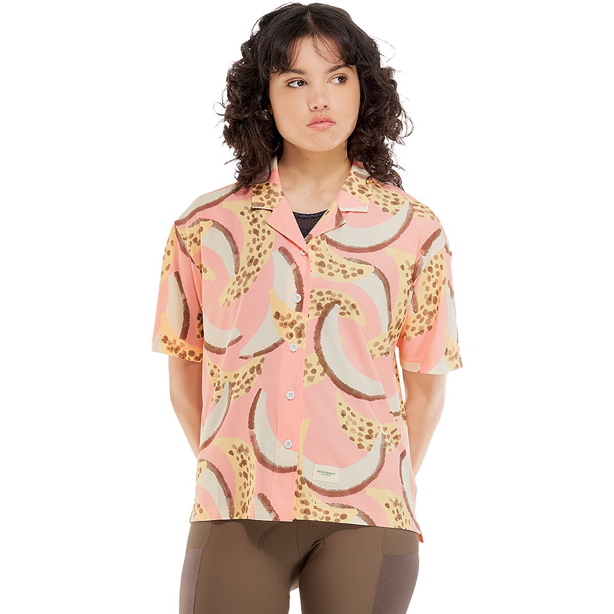 Peppermint Cycling Peppermint Cycling Women's Signature Lightweight Shirt in Bananarama Grapefruit - Size: Small - $108.50 at Steep and Cheap