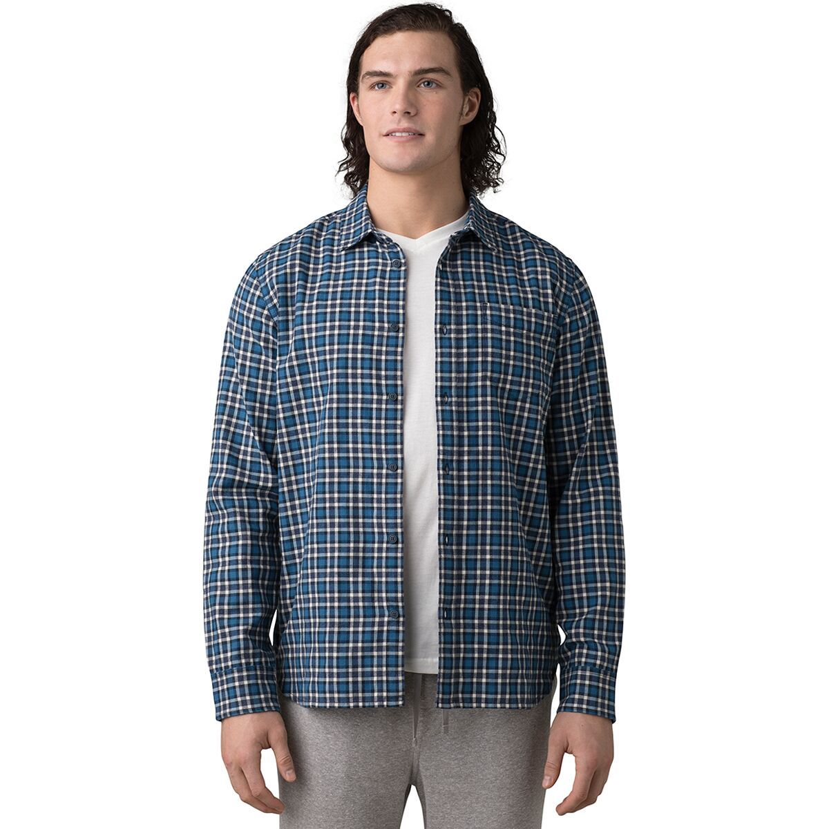 prAna Men's Los Feliz Flannel Shirt in Nomad - Size: Small