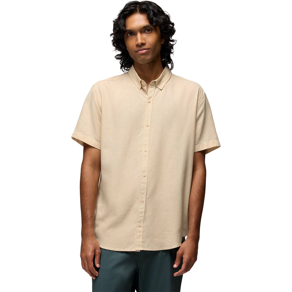 prAna Men's Lindores Shirt in Wheat - Size: XL