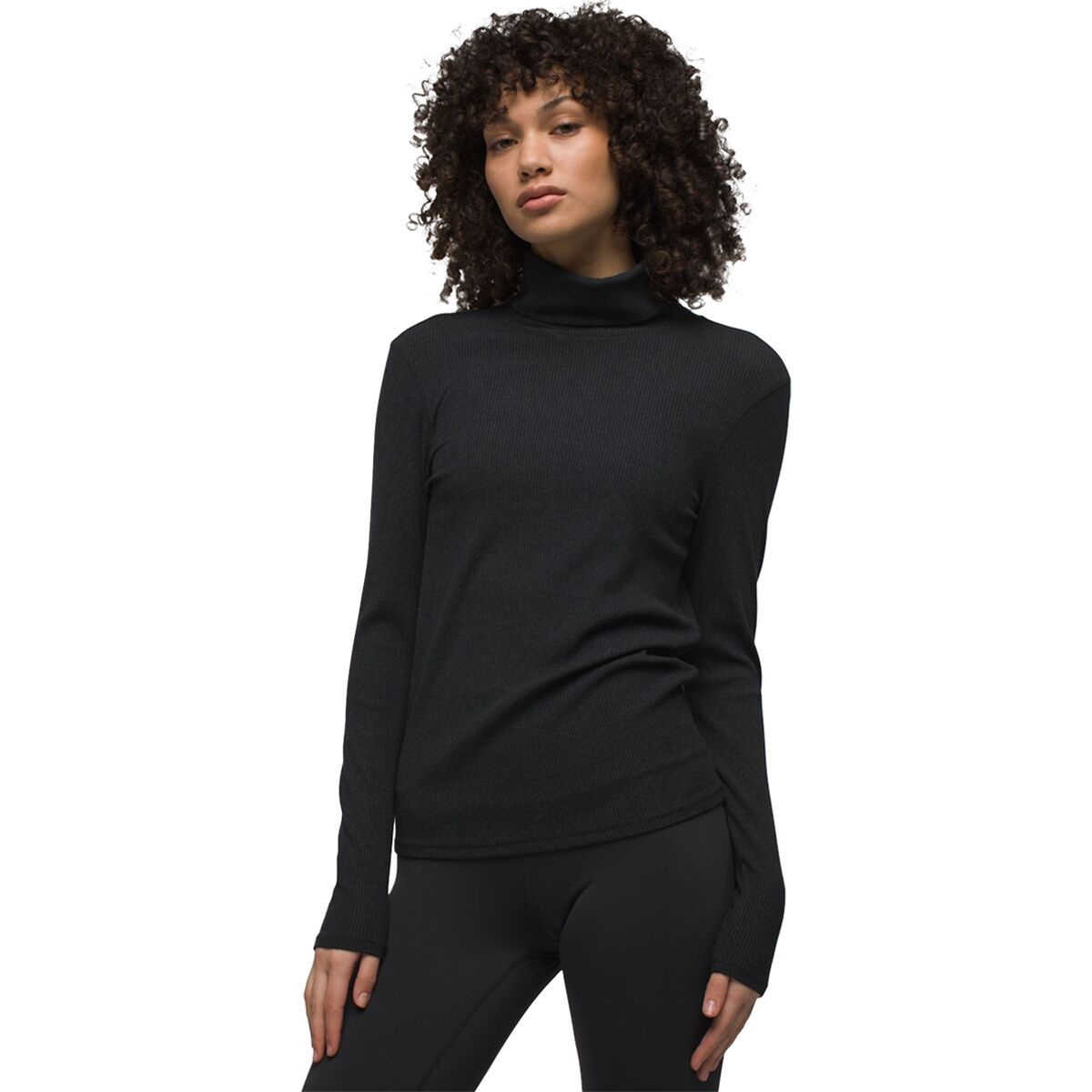 prAna Women's Foundation Rib Turtleneck in Rich Earth Heather - Size: XL