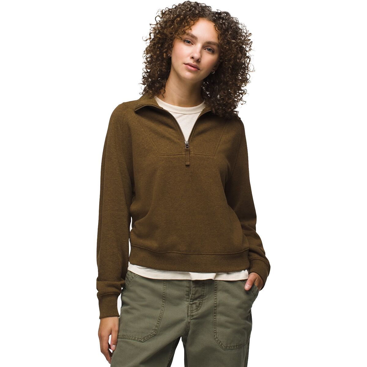 prAna Women's Cozy Up Pullover Sweatshirt in Charcoal - Size: Large