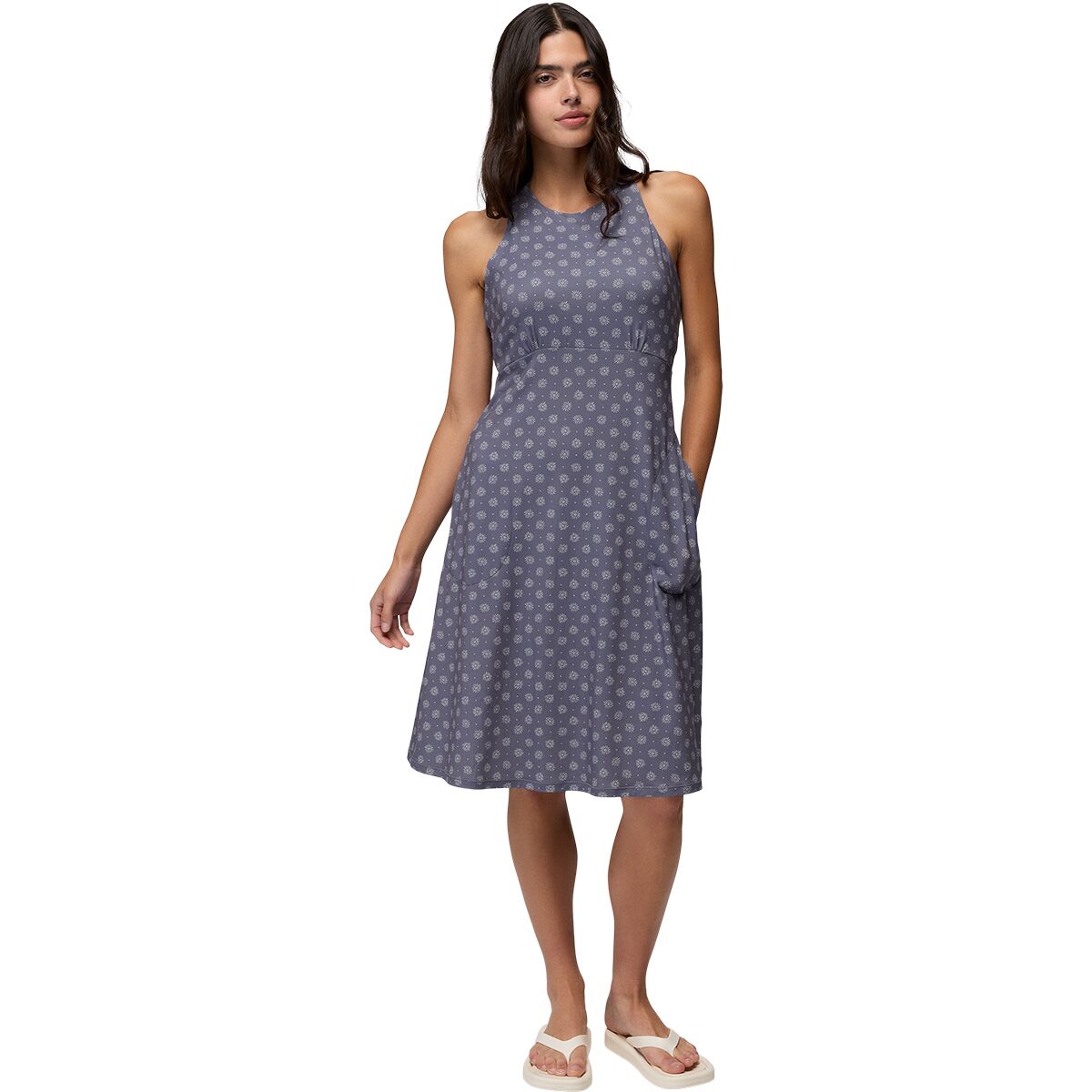 prAna Women's Jewel Lake Summer Dress in Taro Sunbeam - Size: Medium
