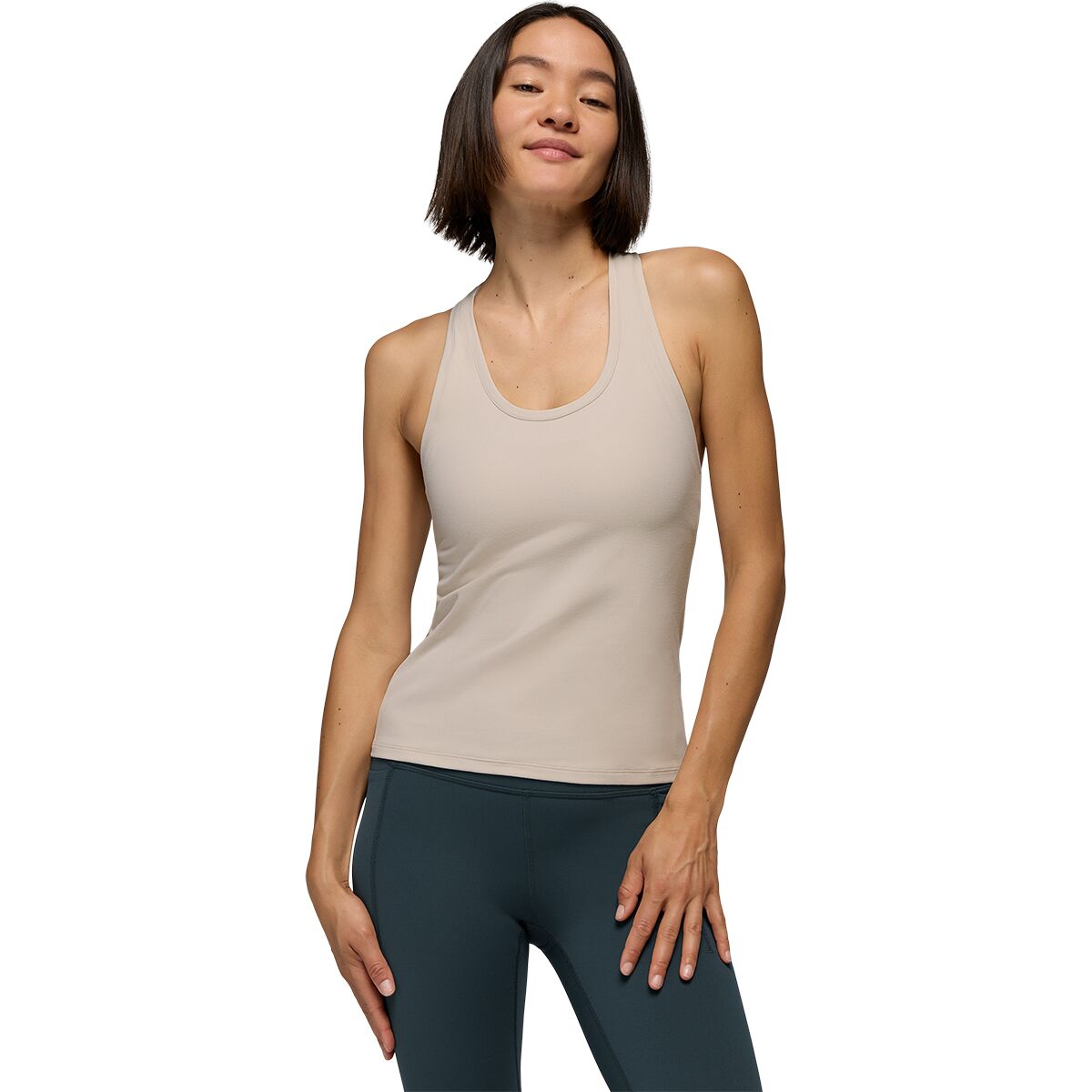 prAna Women's Luxara Racerback Tank Top in Almond - Size: XL