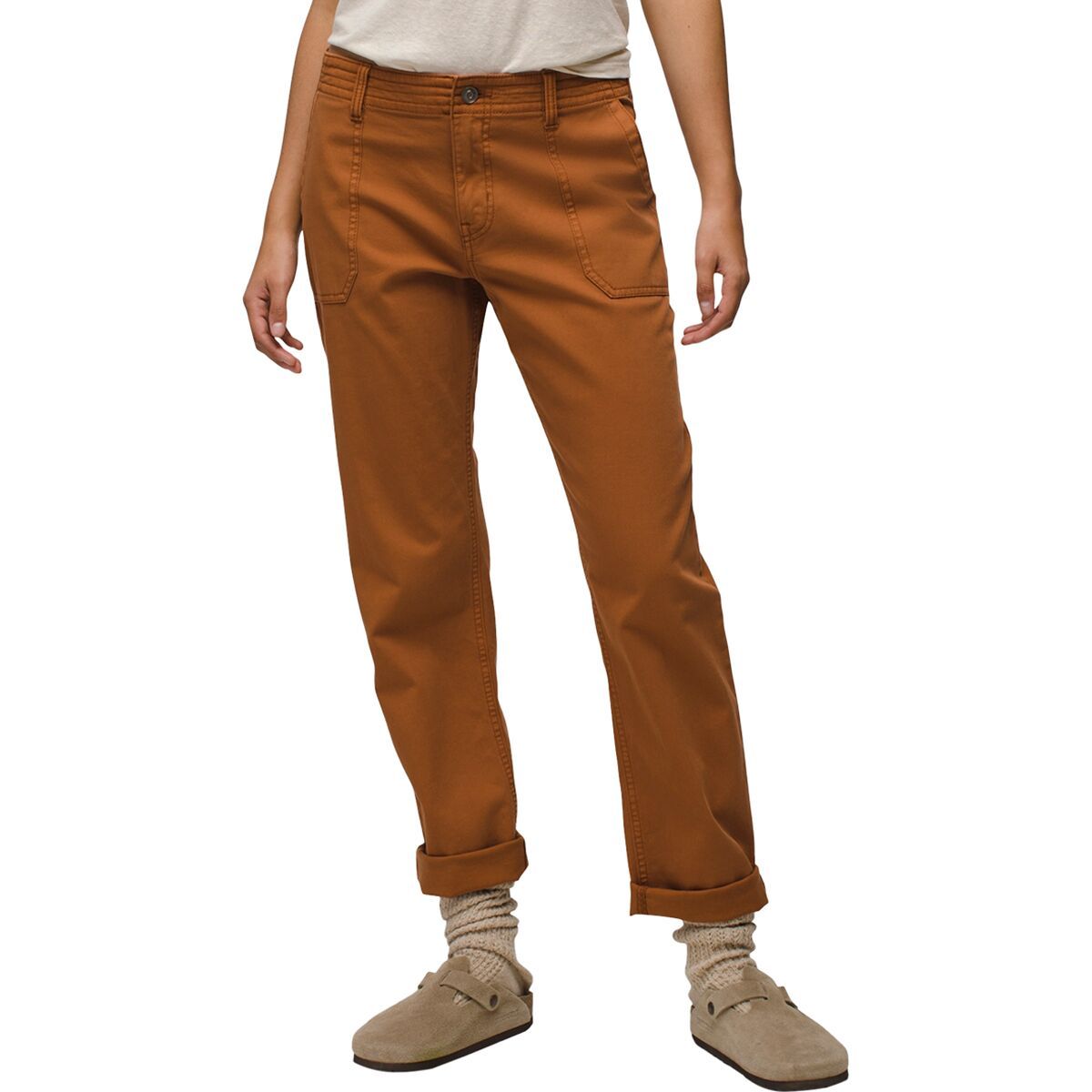 prAna Women's Sancho Boyfriend Pant in Retro Olive - Size: 10/Regular
