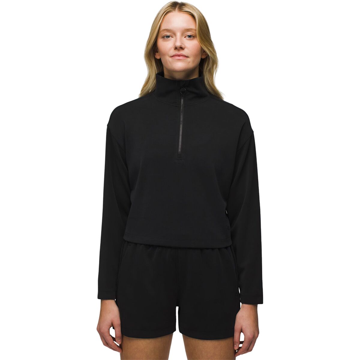 prAna Women's Shea 1/2-Zip Top in Black - Size: Large