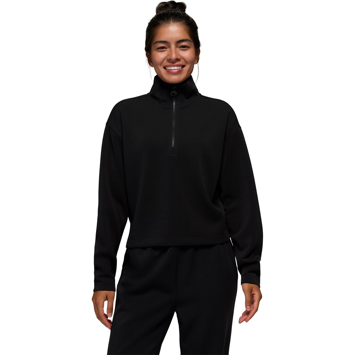 prAna Women's Shea 1/2-Zip Top in Black II - Size: Small