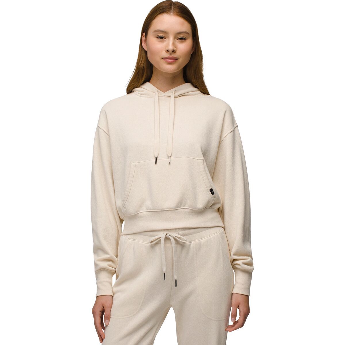 prAna Women's Cozy Up Crop Hoodie in Canvas Heather - Size: Small