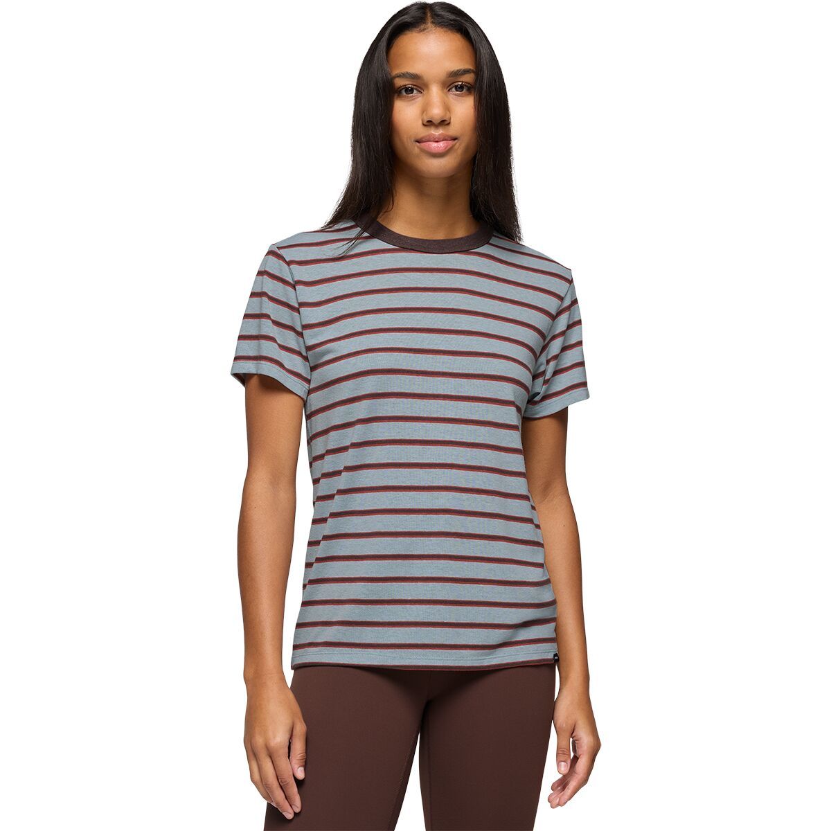 prAna Women's Cozy Up Short-Sleeve T-Shirt in Saltwater Stripe - Size: Small