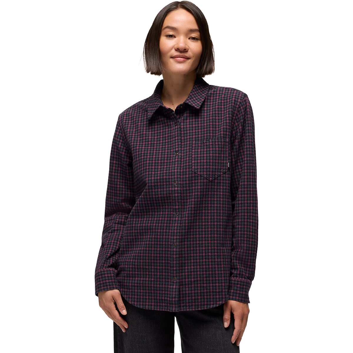 prAna Women's Golden Canyon Flannel Shirt in Vino - Size: XS