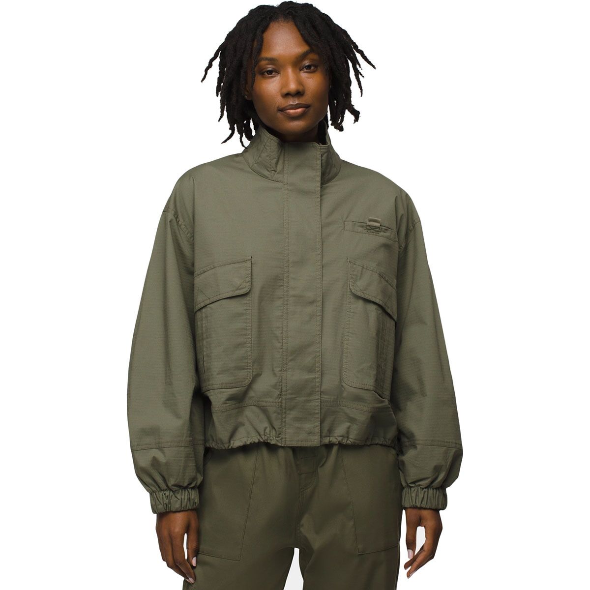 prAna Women's Palisades Ripstop Jacket in Rye Green - Size: XL