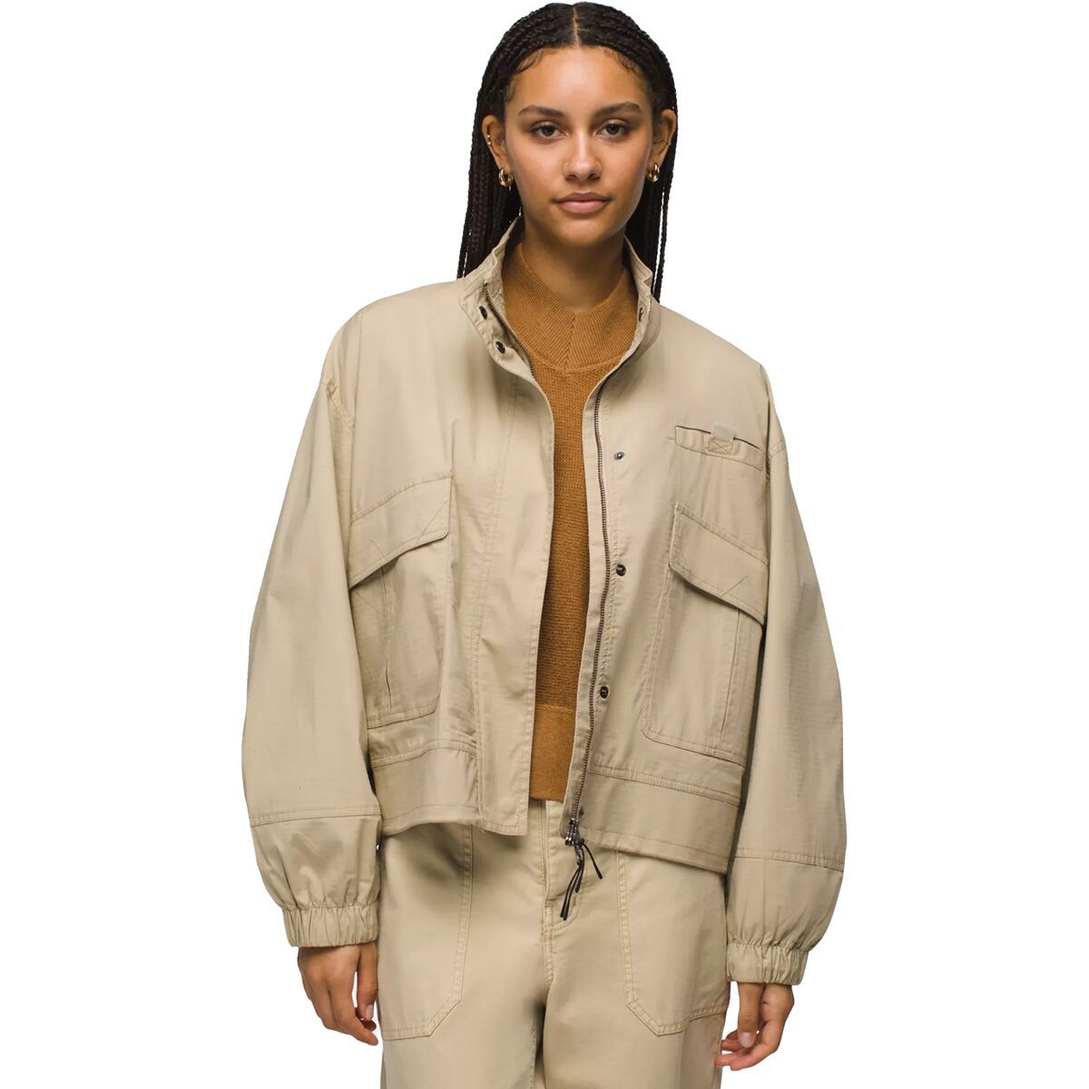 prAna Women's Palisades Ripstop Jacket in Thundercloud - Size: XL