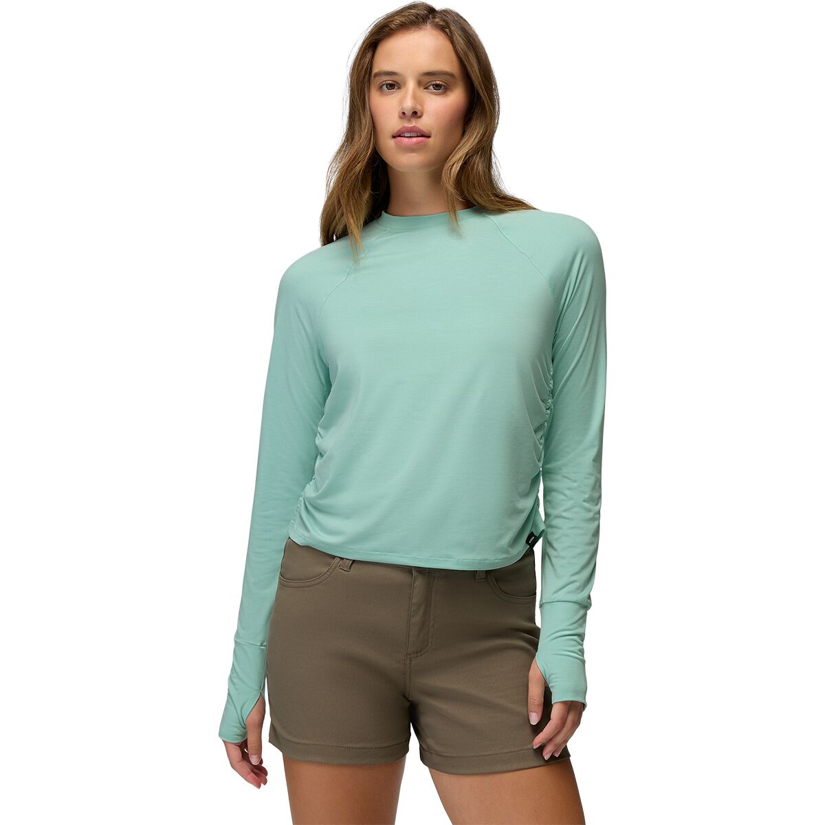 prAna Women's Sol Searcher Long-Sleeve Shirt in Sea Glass - Size: Medium