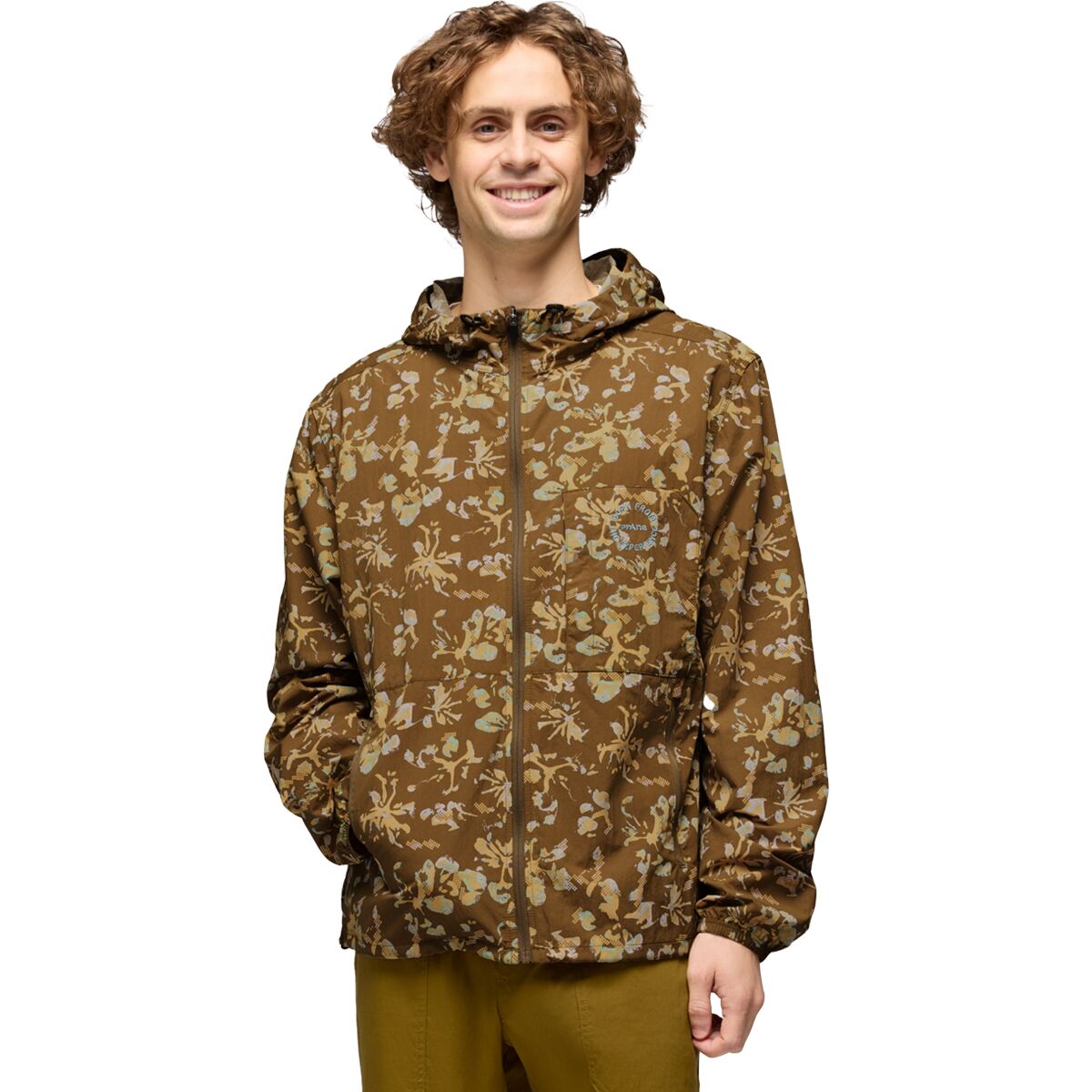 prAna prAna Men's Encinitas Windbreaker in Retro Olive Digibloom - Size: Medium - $70.77 at Steep and Cheap