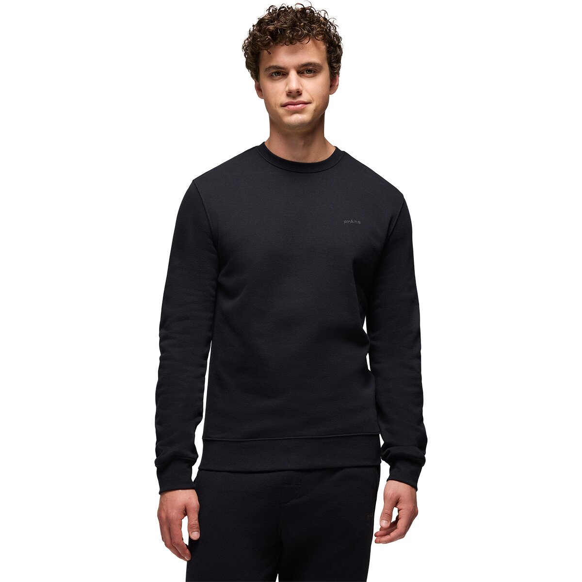 prAna Men's Everyday Crew Sweatshirt in Black - Size: XL