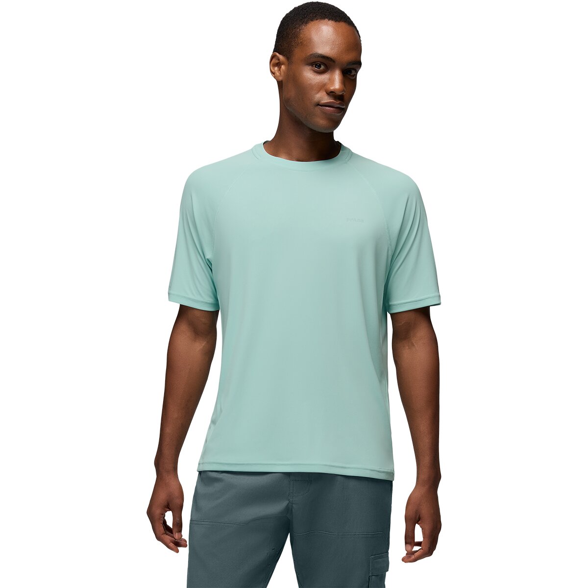 prAna Men's Sol Shade Short-Sleeve Crew in Sea Glass - Size: Large