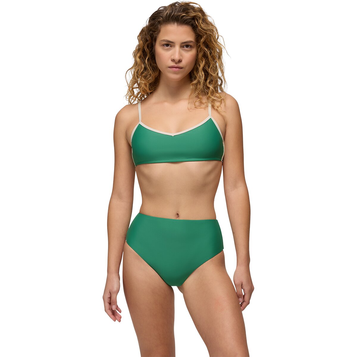 prAna Women's Lahari High Rise Bikini Bottom in Jade - Size: Medium