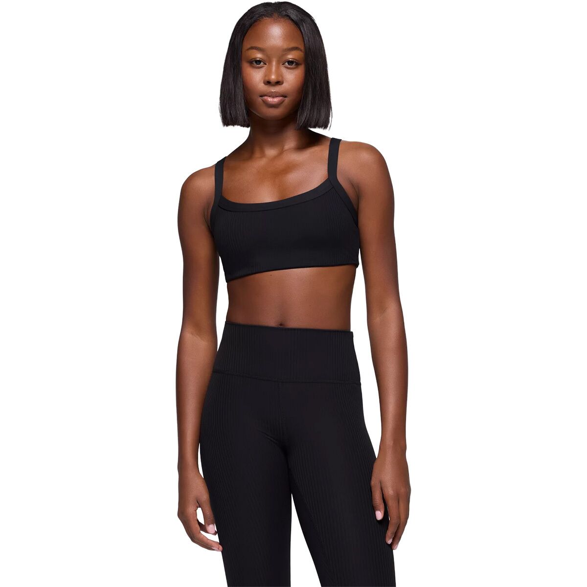 prAna Women's Luxara Rib Bra in Black - Size: XXS