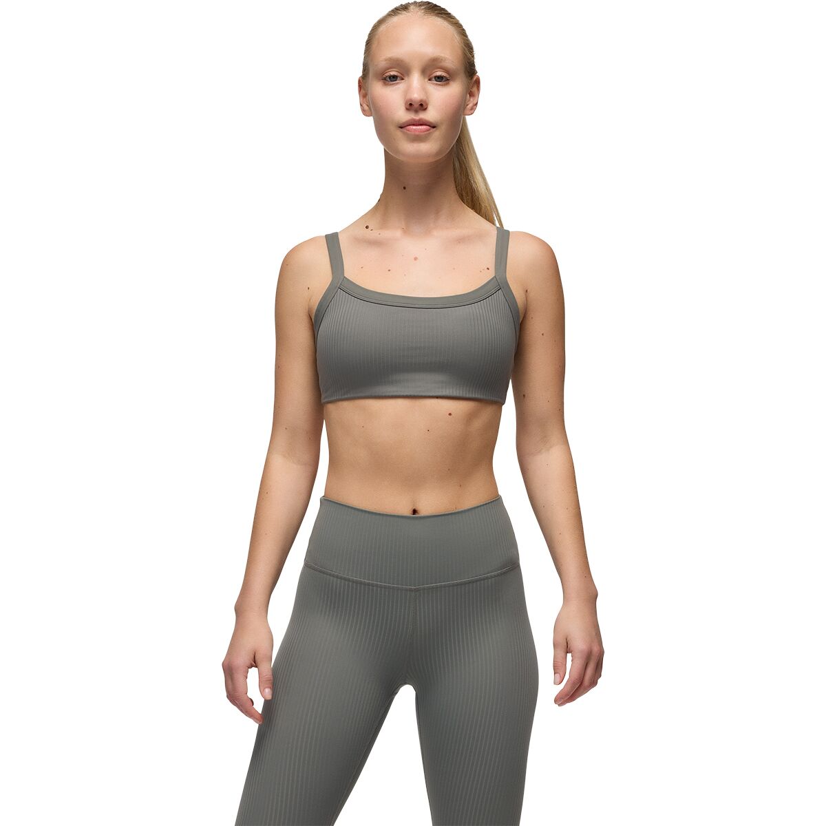prAna Women's Luxara Rib Bra in Thyme - Size: XL