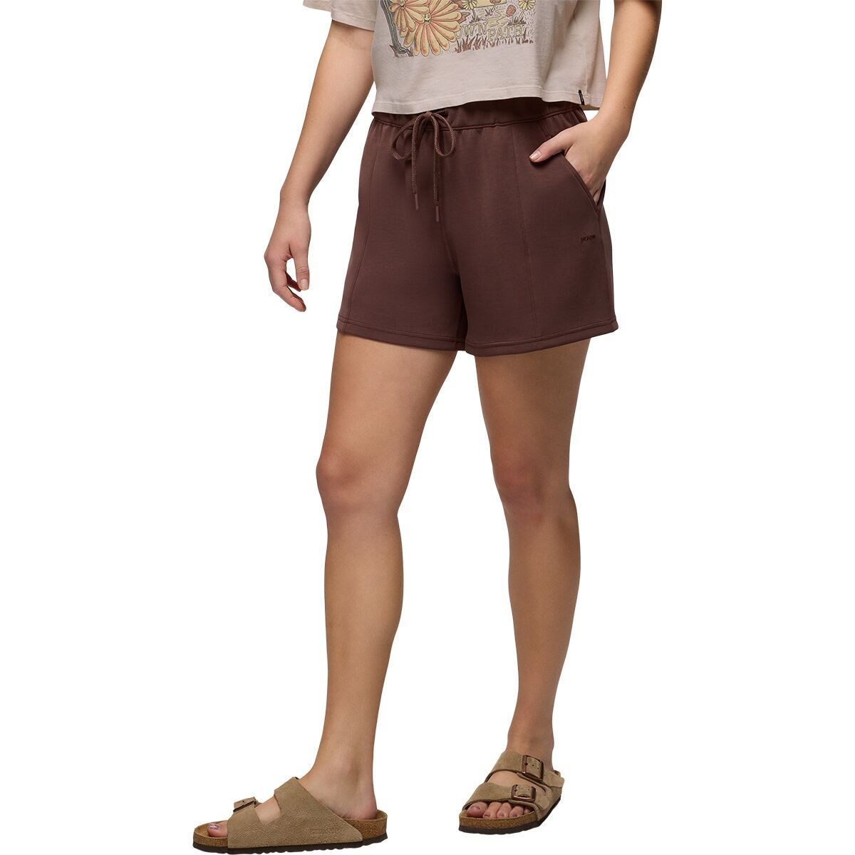 prAna Women's Shea High Rise 3in Short in Mocha - Size: Medium