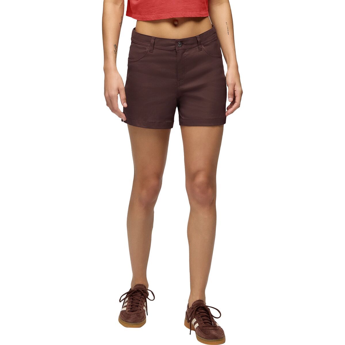 prAna Women's Stretch Zion Halle 5in Short in Retro Olive - Size: 14