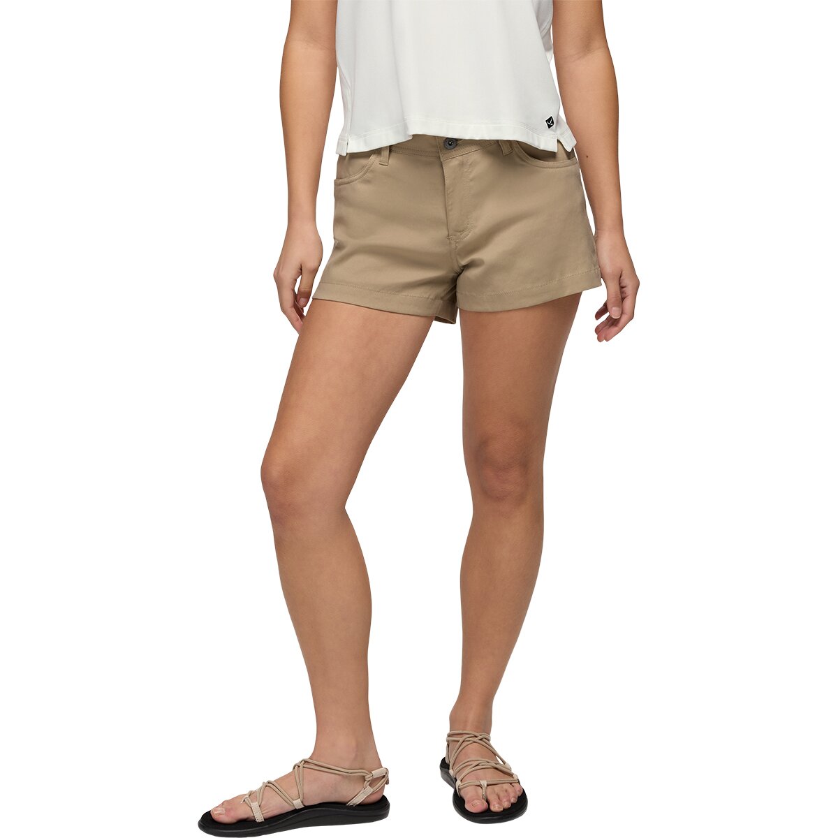 prAna Women's Stretch Zion Halle 5in Short in Sandbar - Size: 4
