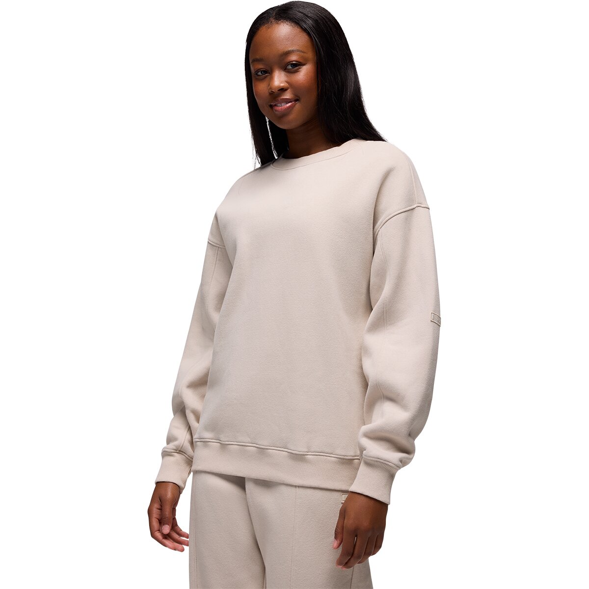 prAna Women's DreamFleece Crew Sweatshirt in Almond - Size: XS