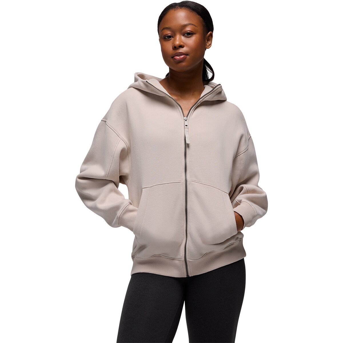 prAna prAna Women's DreamFleece Full-Zip Hoodie in Almond - Size: Large - $88.46 at Steep and Cheap