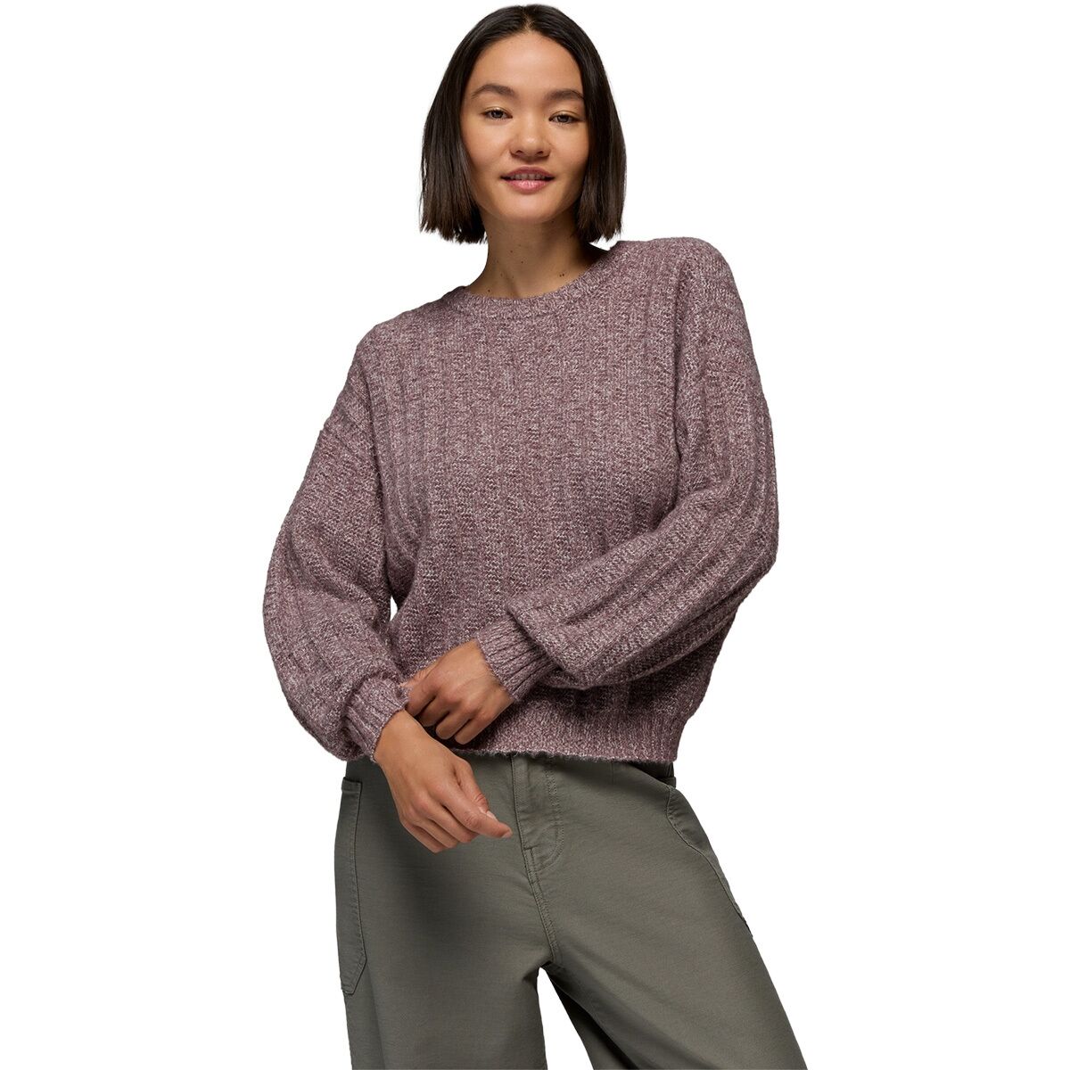 prAna Women's Emberbrook Sweater in Vino Heather - Size: Small
