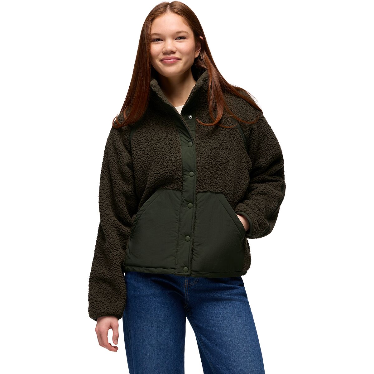 prAna Women's Encinitas Fleece Jacket in Nori - Size: Small