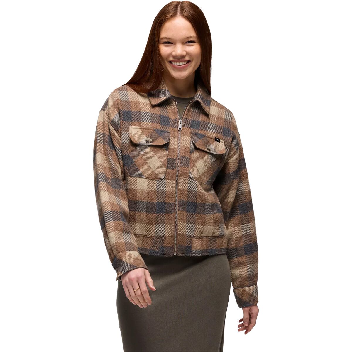 prAna prAna Women's Excursions Flannel Jacket in Shroom - Size: Small - $83.17 at Steep and Cheap