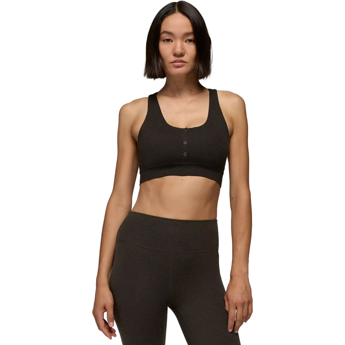 prAna Women's Heavana Henley Bra in Nori Heather - Size: XS