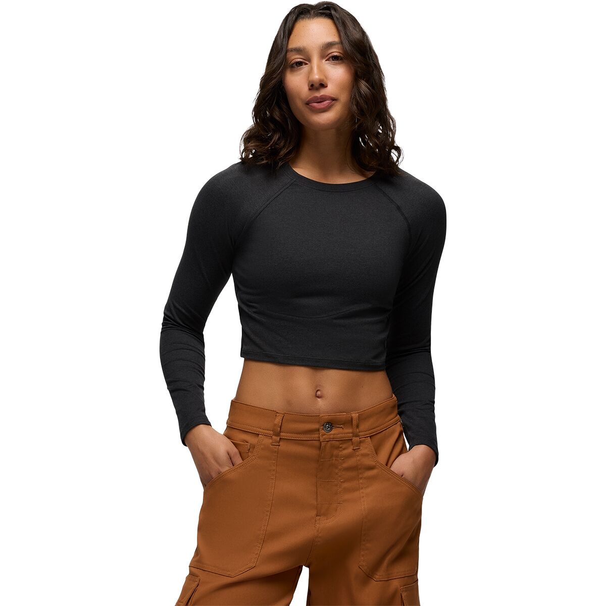 prAna Women's Heavana Long-Sleeve Shirt in Black Heather - Size: Medium