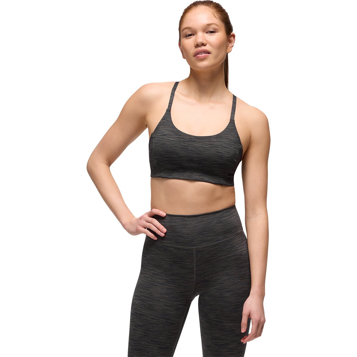 prAna Women's Sculpt Scoop Bra in Nori Spacedye - Size: XL