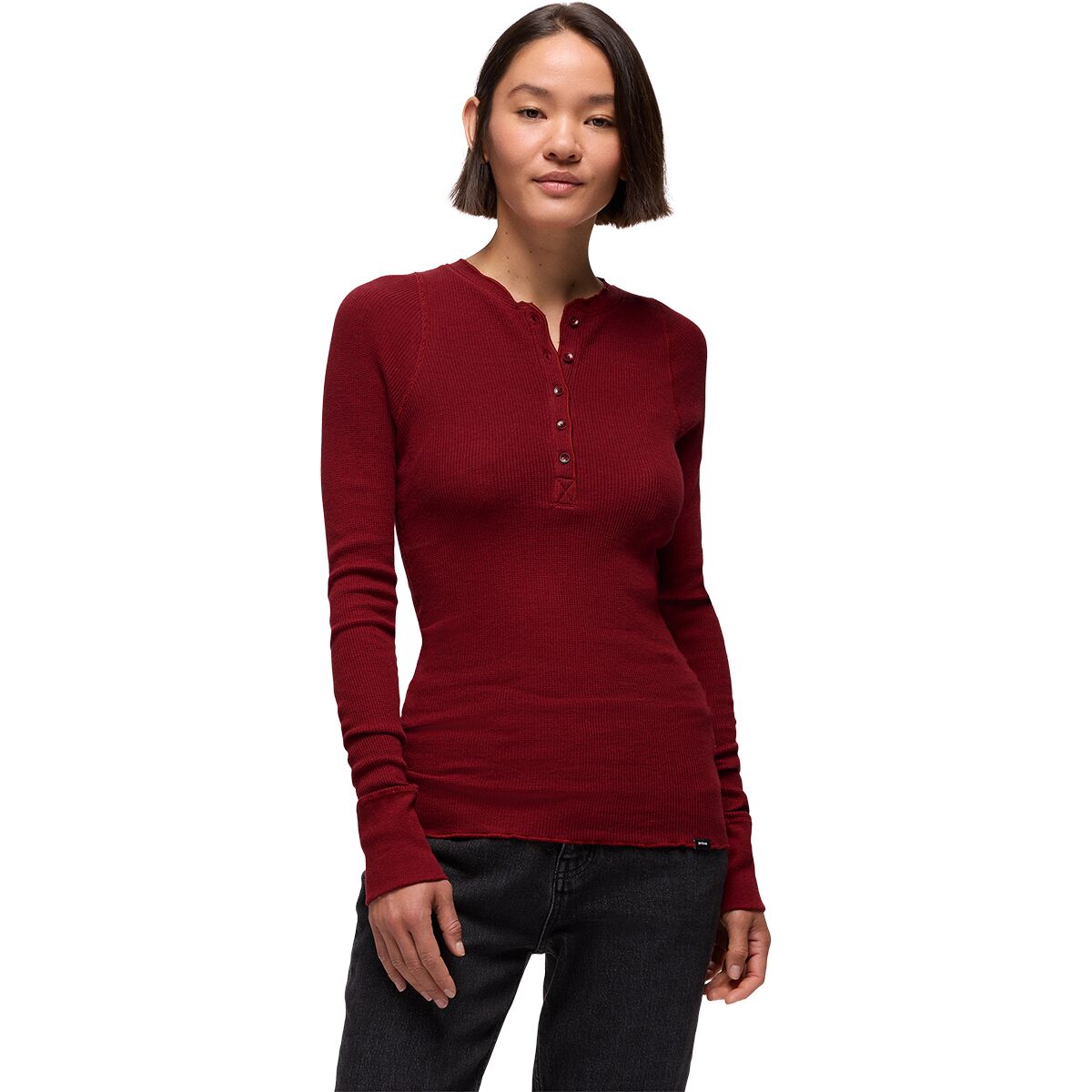 prAna Women's Touchstone Long-Sleeve Henley Shirt in Retrograde Heather - Size: XS