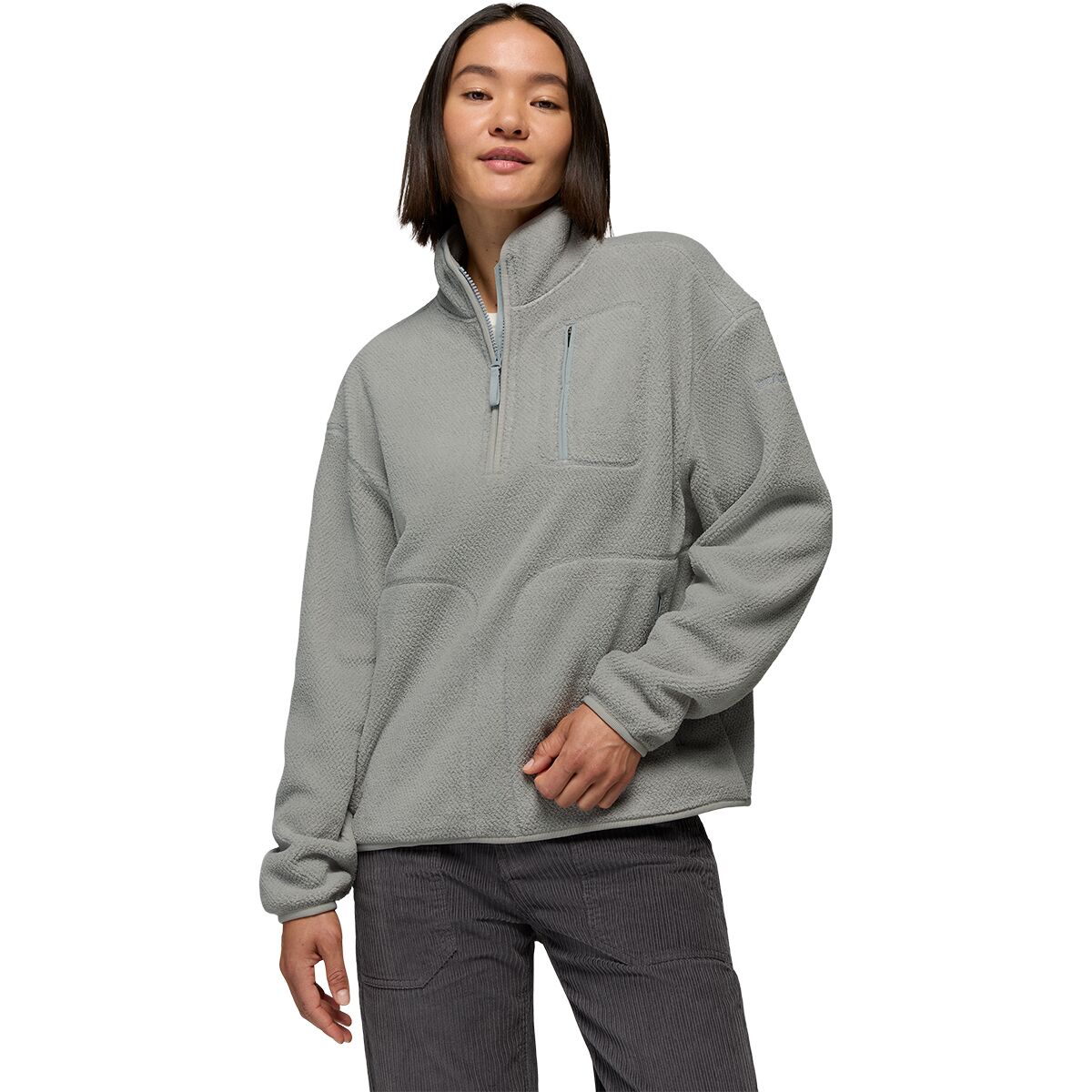 prAna Women's Tuff Fluff 1/2-Zip Pullover in Quarry - Size: Small